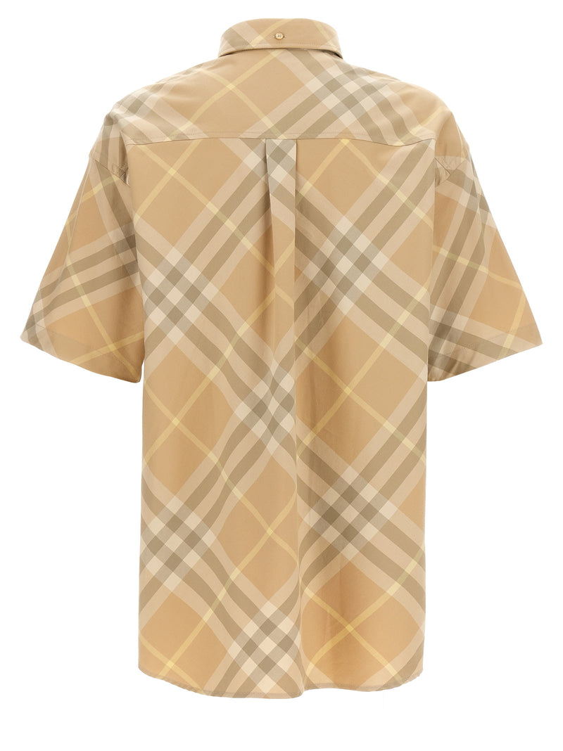 Burberry Burberry Logo Embroidery Check Shirt