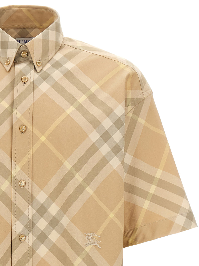 Burberry Burberry Logo Embroidery Check Shirt
