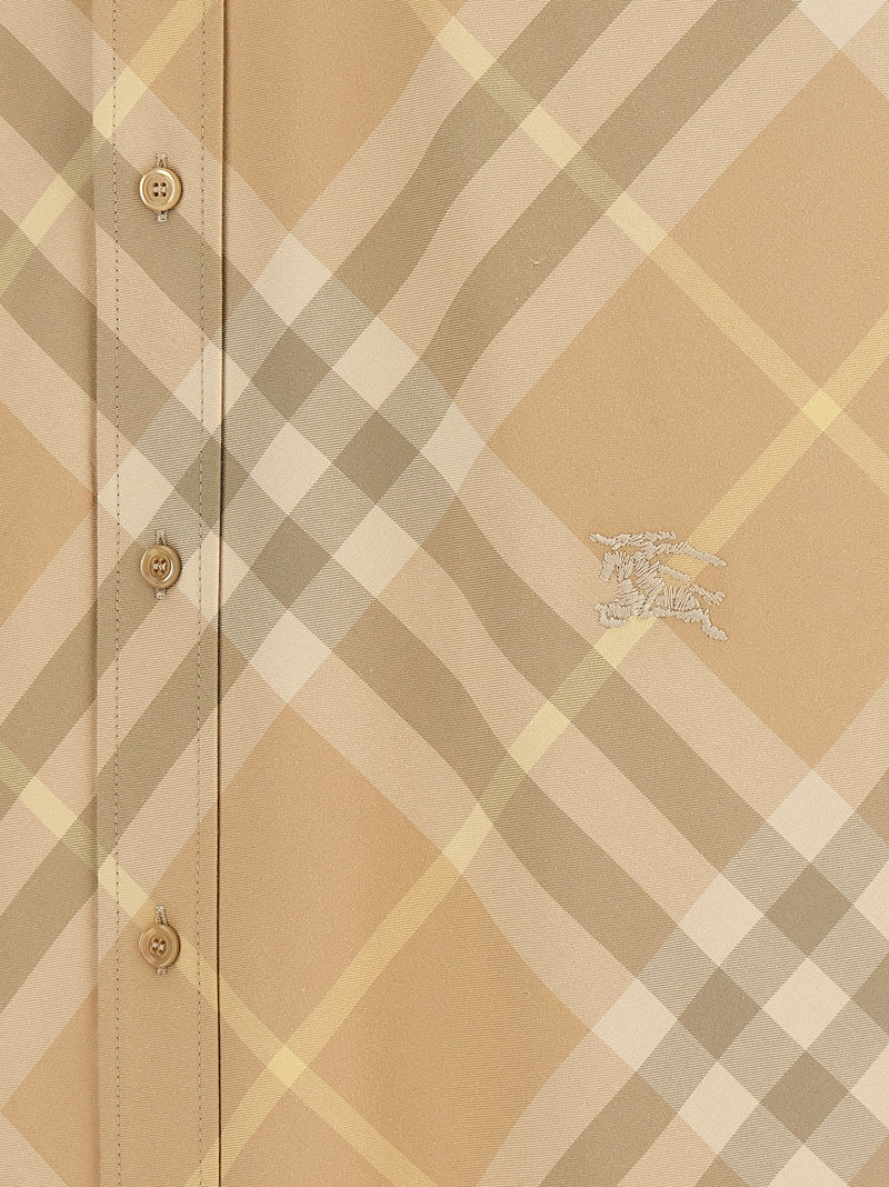 Burberry Burberry Logo Embroidery Check Shirt