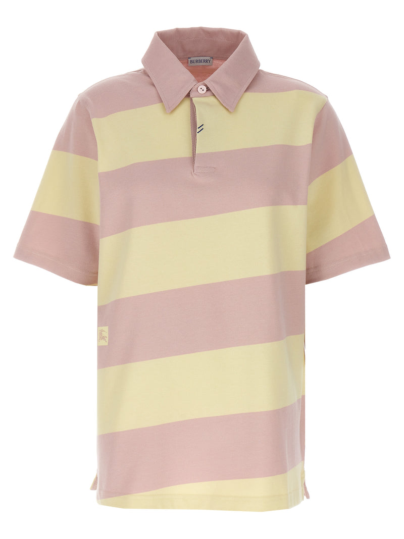 Burberry Burberry Logo Striped Polo Shirt