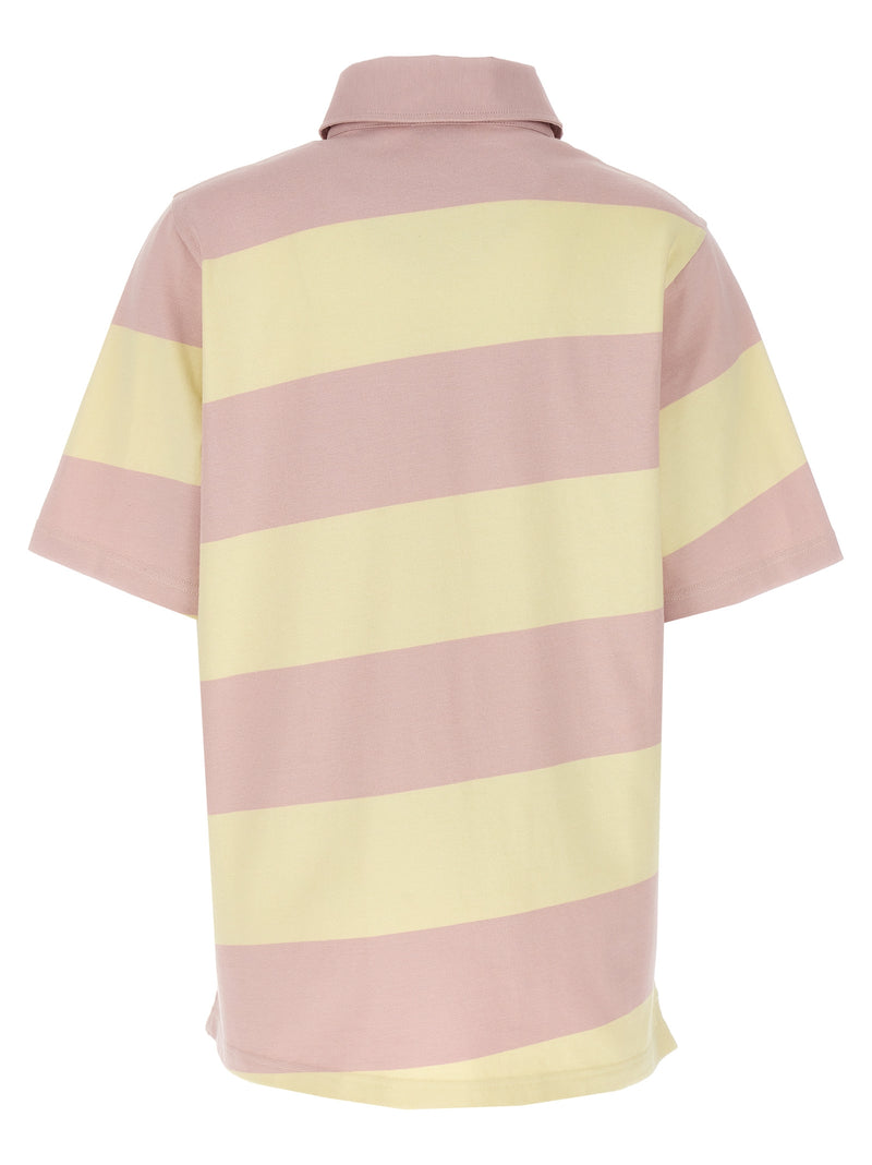 Burberry Burberry Logo Striped Polo Shirt