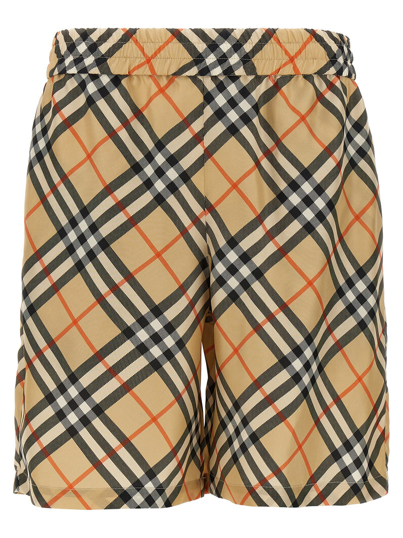 Burberry Check Silk Bermuda Shorts | Urbalenti™ NYC