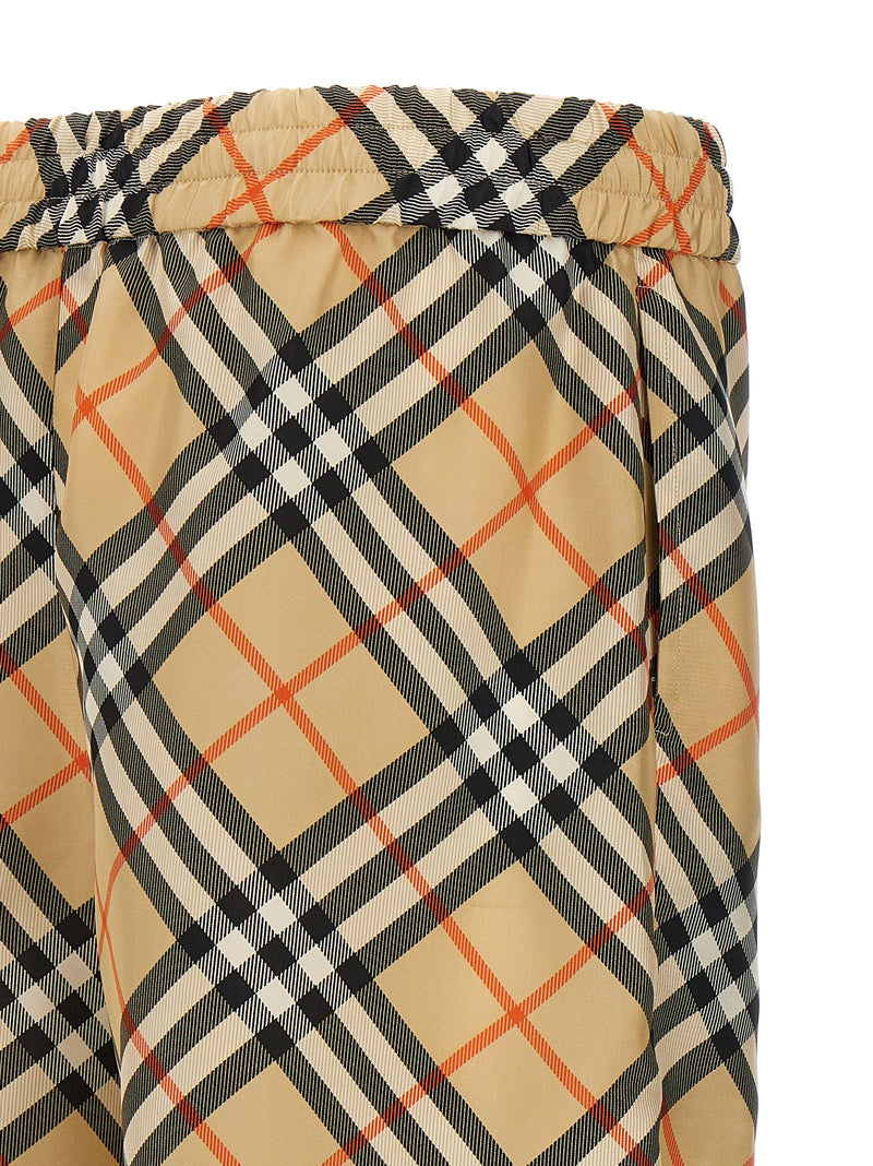 Burberry Check Silk Bermuda Shorts | Urbalenti™ NYC