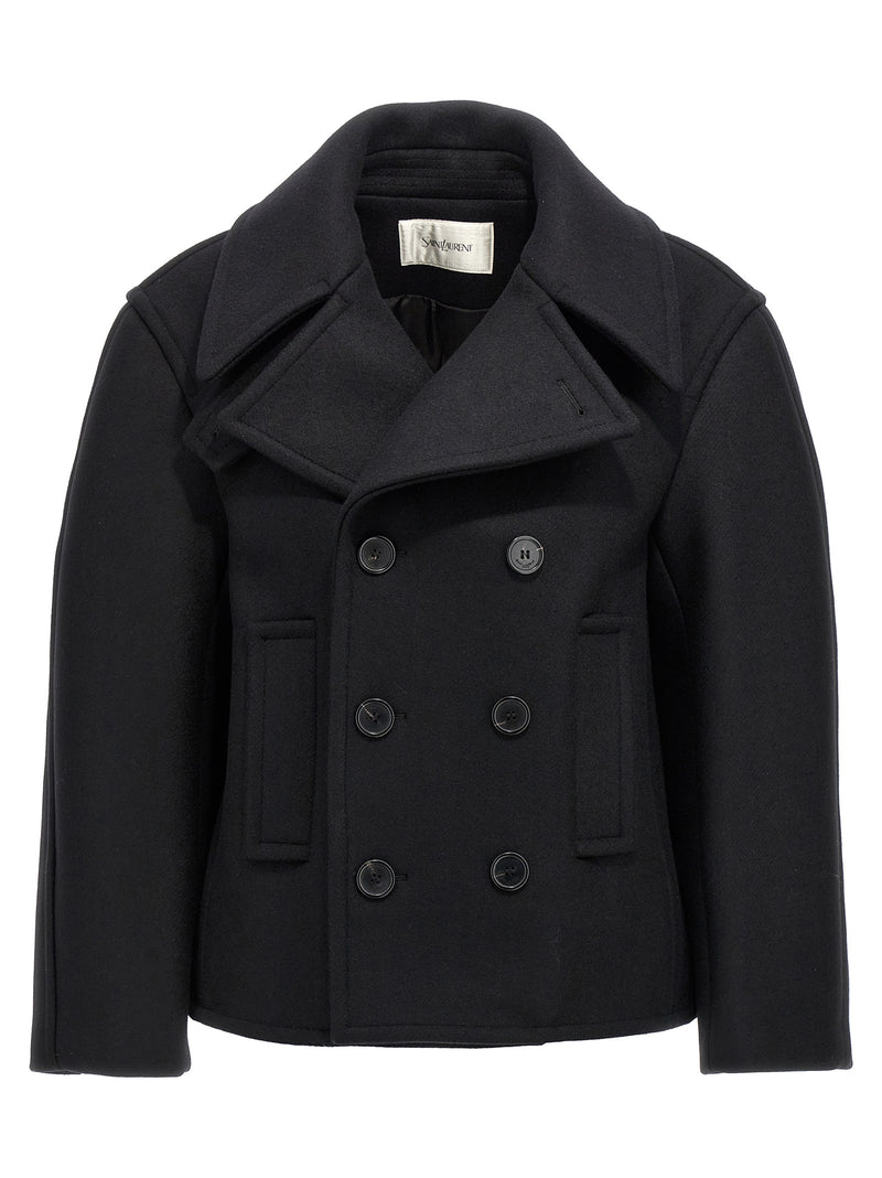 Saint Laurent Saint Laurent Oversized Caban Coat