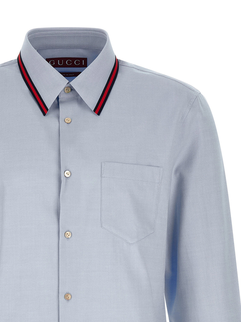 Gucci Gucci Web Collar Shirt