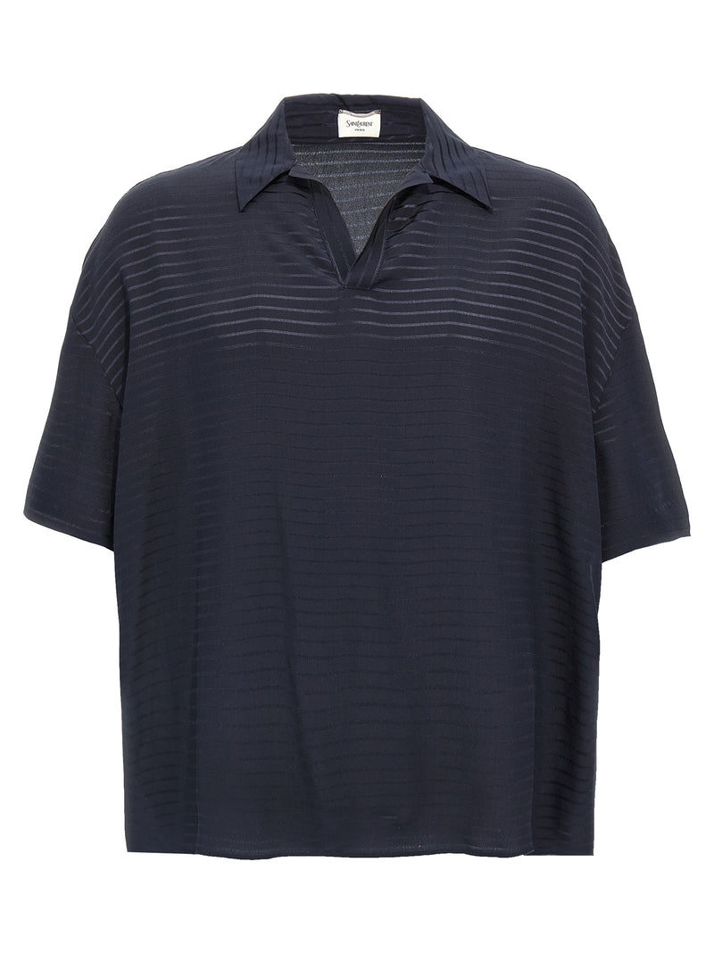 Saint Laurent Silk Polo Shirt | Urbalenti™ NYC