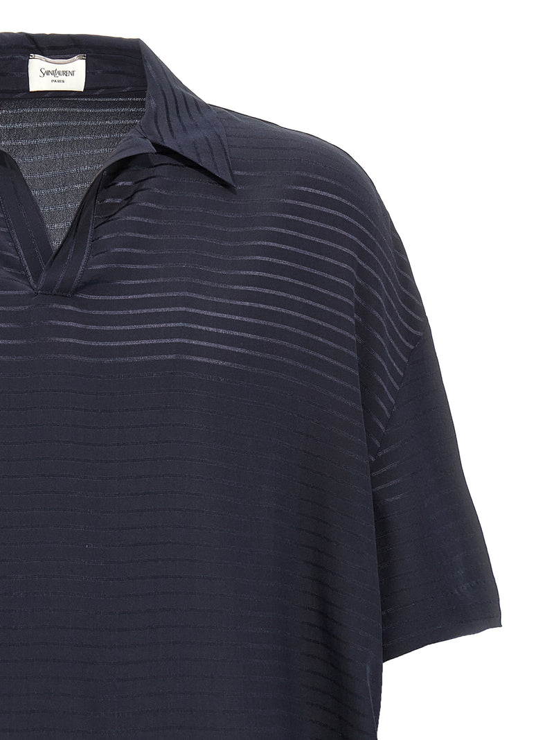 Saint Laurent Silk Polo Shirt | Urbalenti™ NYC