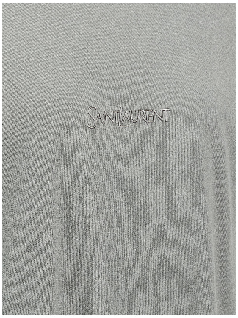 Saint Laurent Saint Laurent Logo Embroidery T-shirt
