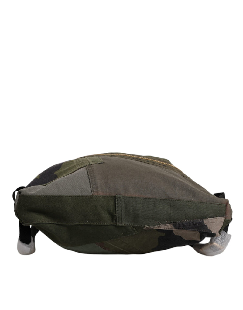 Sac à dos patchwork vert militaire Dolce & Gabbana