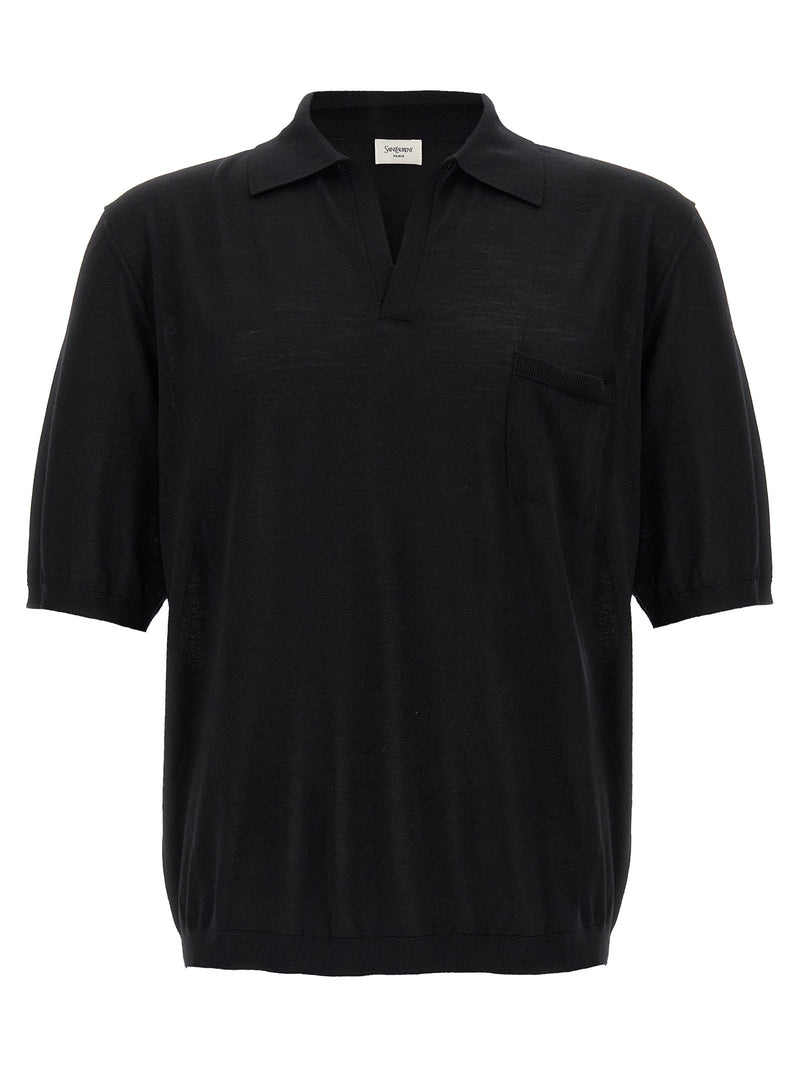Saint Laurent Wool Polo Shirt | Urbalenti™ NYC