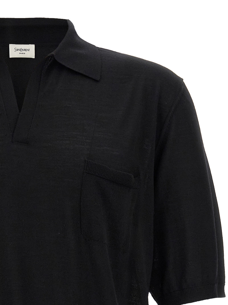 Saint Laurent Wool Polo Shirt | Urbalenti™ NYC