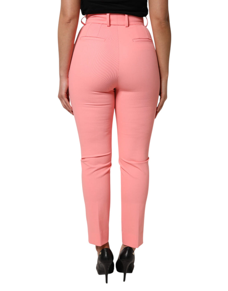 Pantalon fuselé taille haute rose Dolce & Gabbana