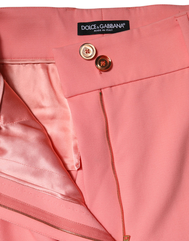 Pantalon fuselé taille haute rose Dolce & Gabbana