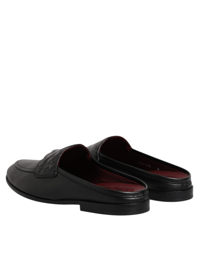 Mocassini slip-on in pelle di vitello nera Dolce & Gabbana