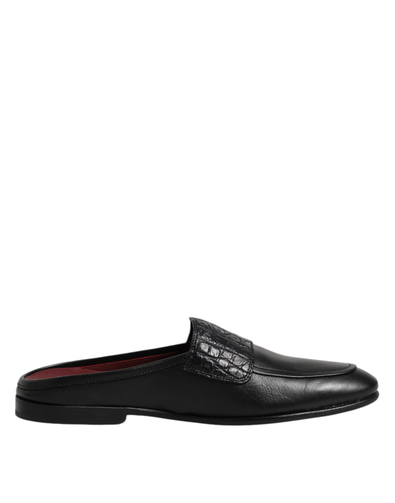 Mocassini slip-on in pelle di vitello nera Dolce & Gabbana