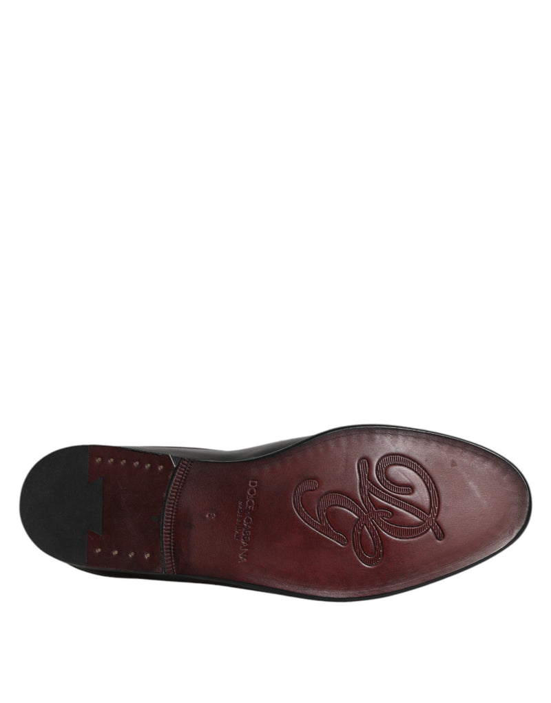 Mocassini slip-on in pelle di vitello nera Dolce & Gabbana