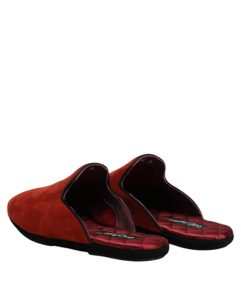 Ciabatte basse in camoscio arancione Dolce & Gabbana