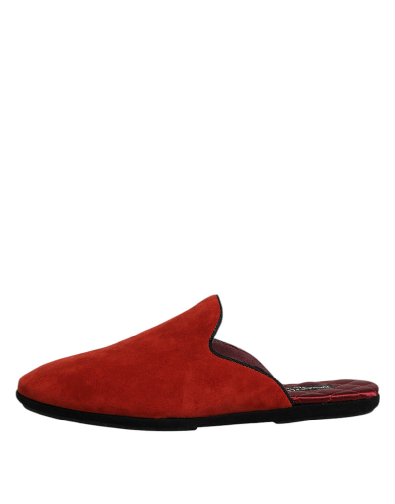 Ciabatte basse in camoscio arancione Dolce & Gabbana
