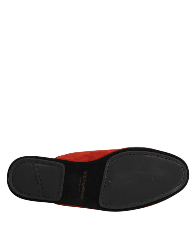 Ciabatte basse in camoscio arancione Dolce & Gabbana