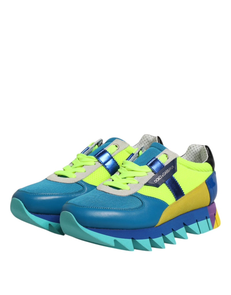 Sneakers basse da uomo in pelle multicolore Dolce & Gabbana