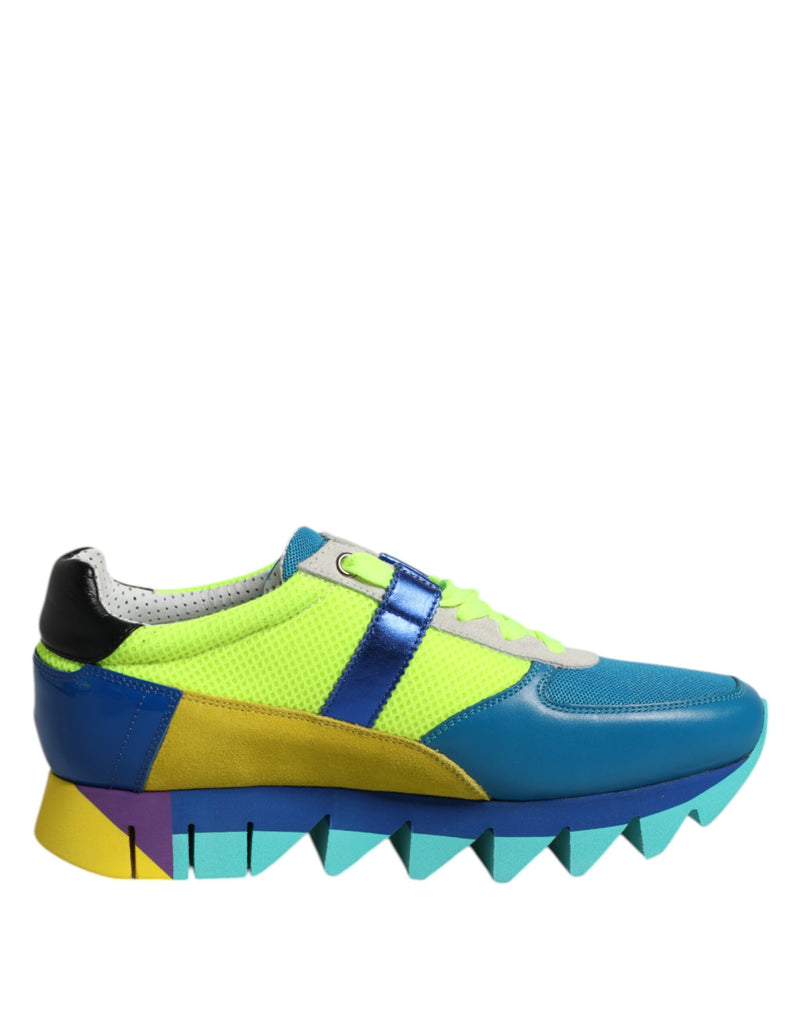 Sneakers basse da uomo in pelle multicolore Dolce & Gabbana