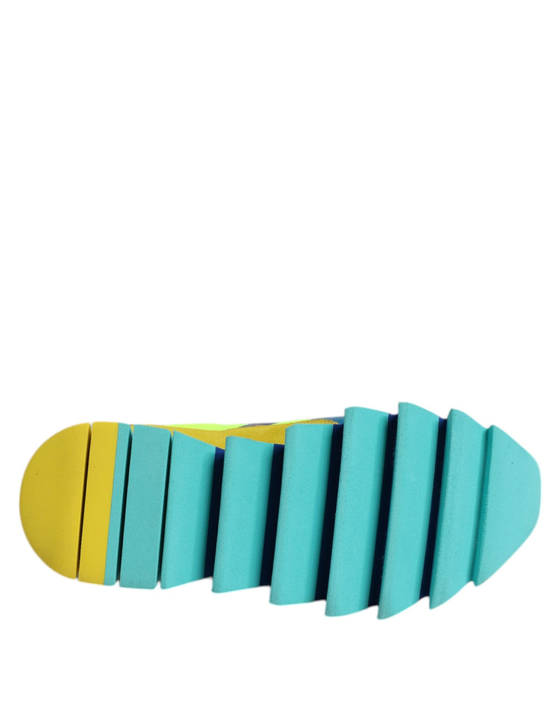 Sneakers basse da uomo in pelle multicolore Dolce & Gabbana