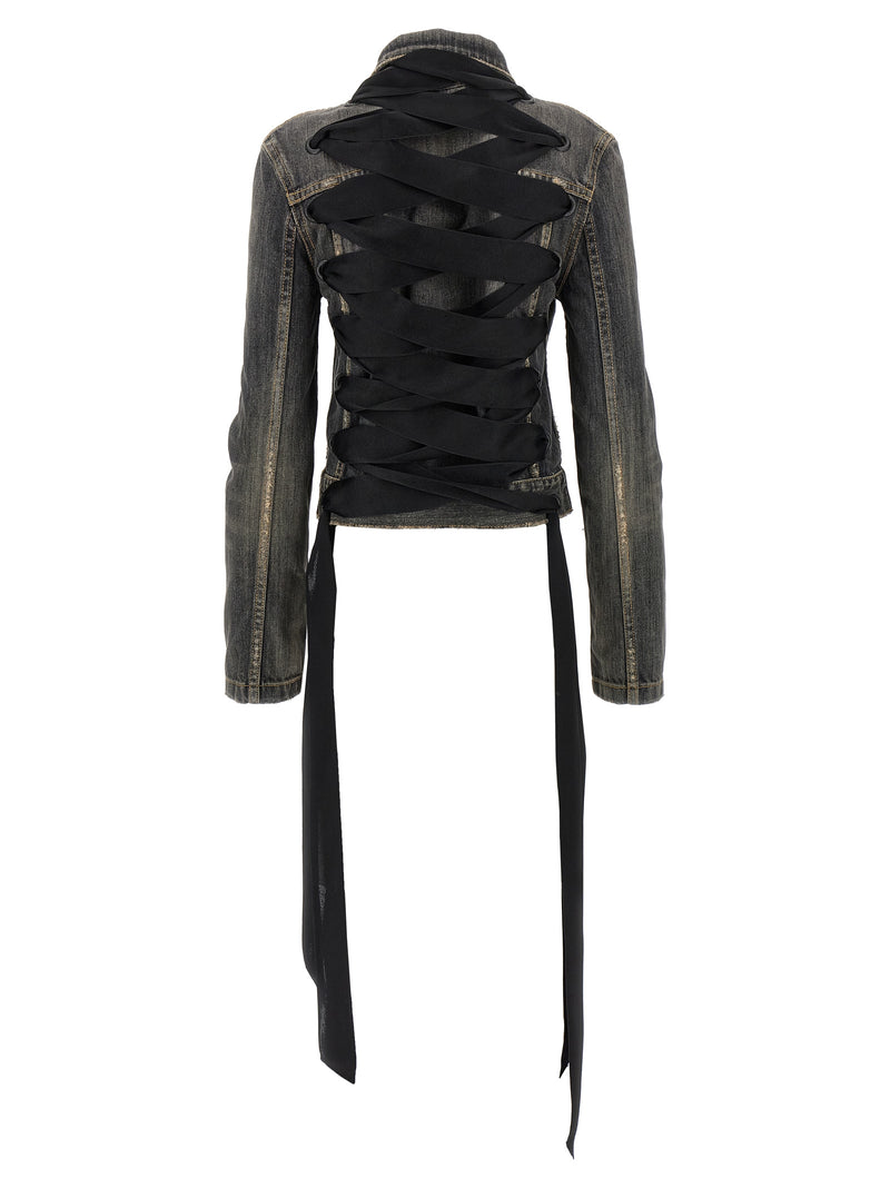 Balenciaga Balenciaga Lace Up Denim Jacket