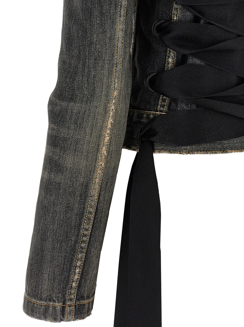 Balenciaga Balenciaga Lace Up Denim Jacket