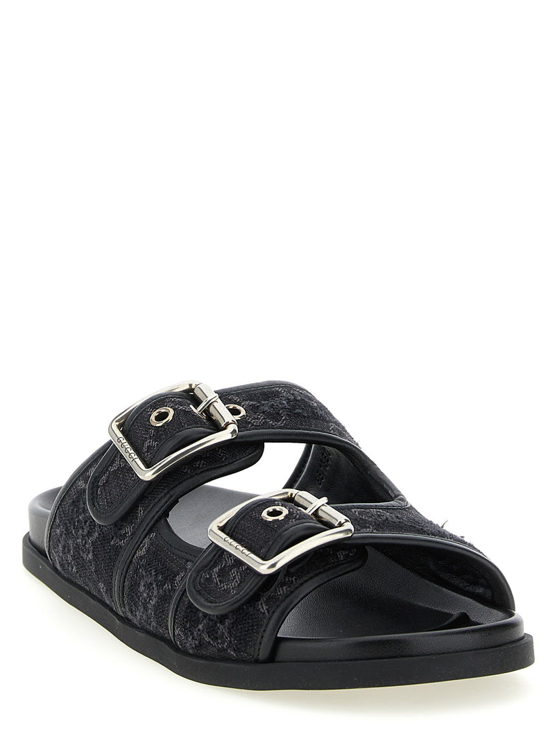 Gucci Gucci Gg Denim Slides