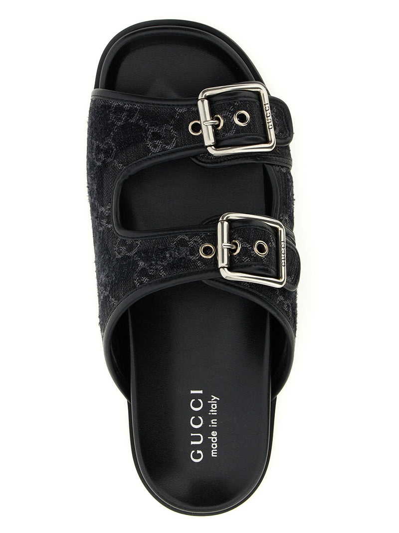 Gucci Gucci Gg Denim Slides