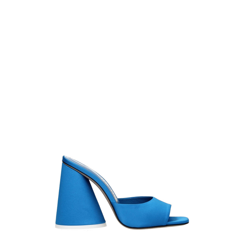 Sandales à plateforme en satin bleu clair The Attico