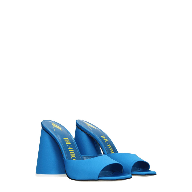 Sandales à plateforme en satin bleu clair The Attico