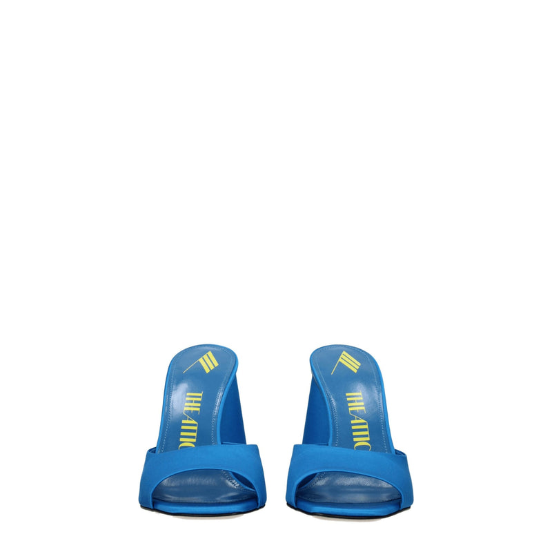 Sandales à plateforme en satin bleu clair The Attico