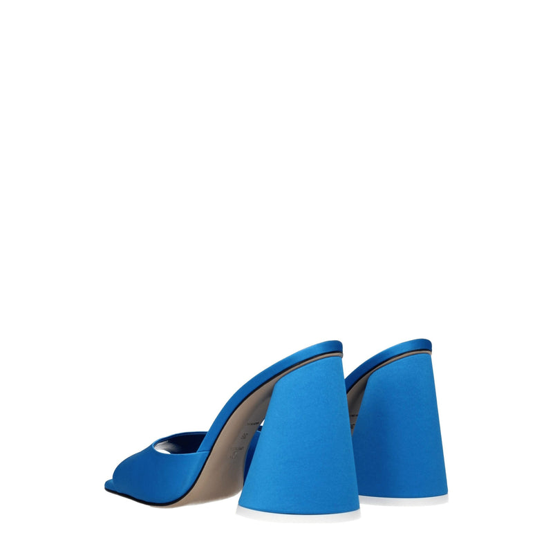 Sandales à plateforme en satin bleu clair The Attico