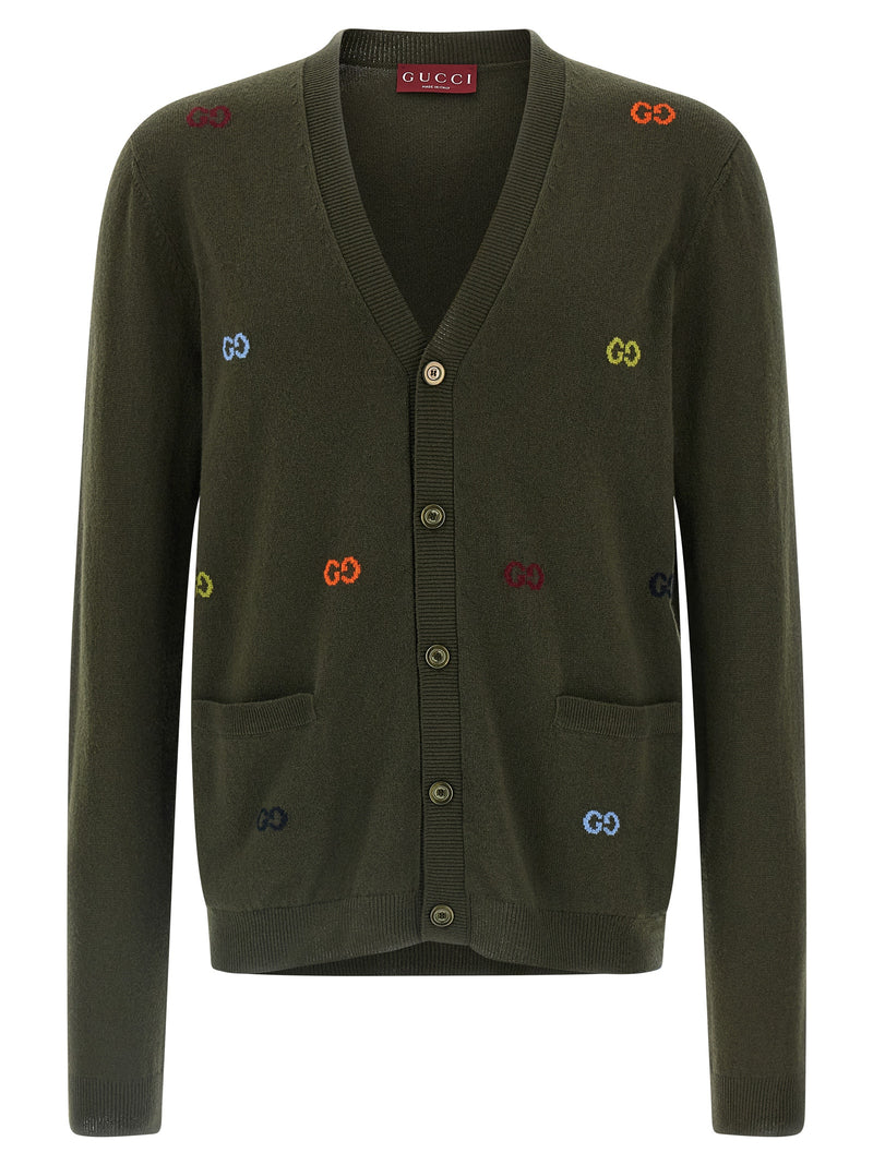 Gucci Gg Intarsia Cardigan | Urbalenti™ NYC
