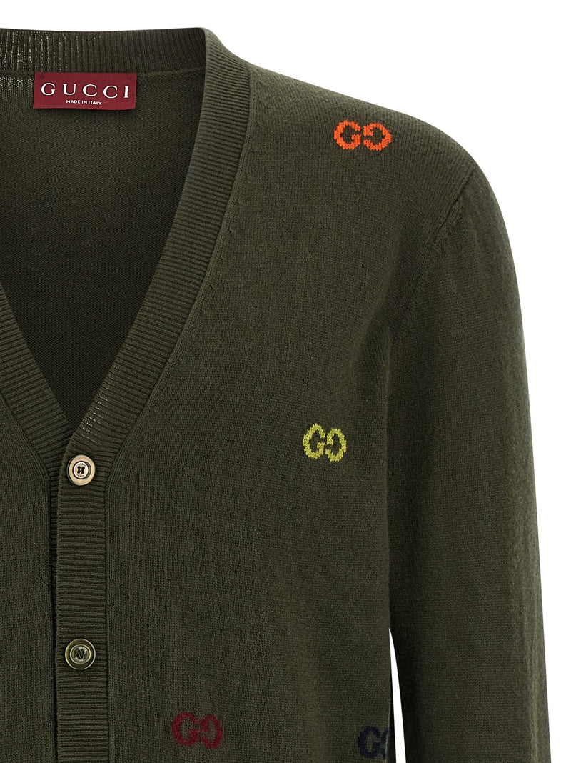 Gucci Gg Intarsia Cardigan | Urbalenti™ NYC