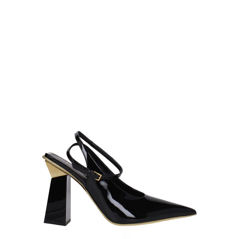 Valentino Garavani Black Leather Sandals