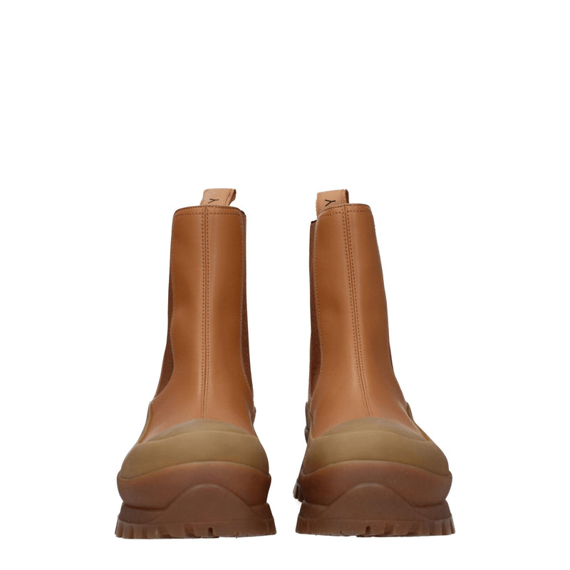 Stella McCartney Brown Leather Ankle Boots