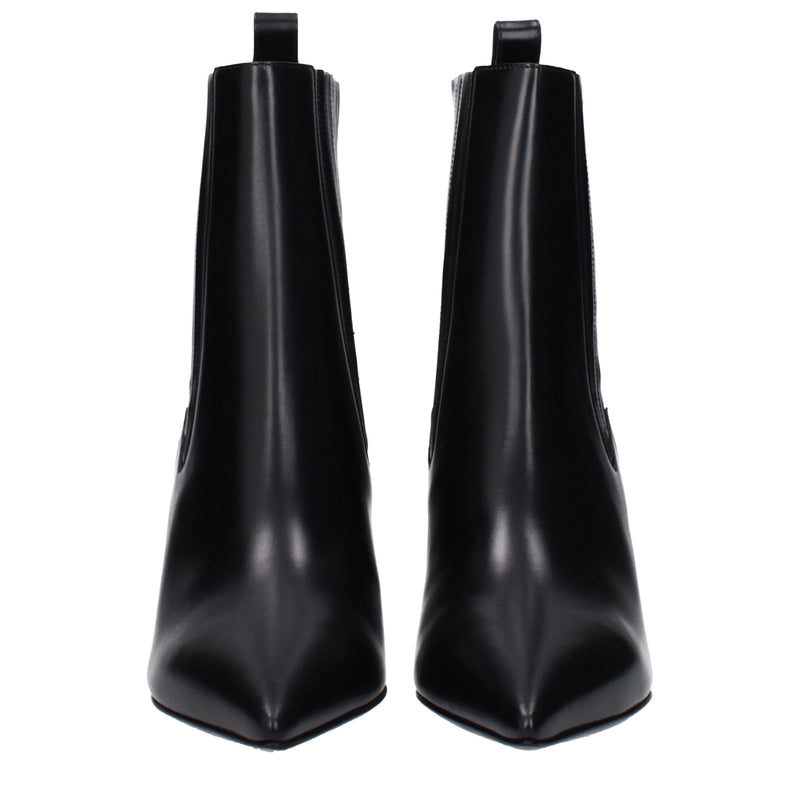 Valentino Garavani Black Leather Ankle Boots