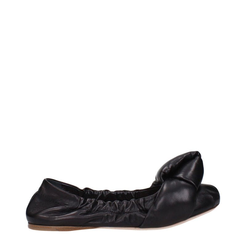 Ballerine nere in pelle Miu Miu