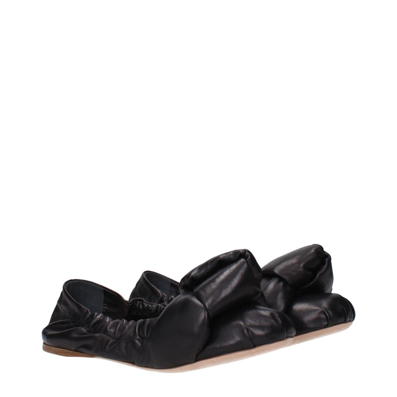 Ballerine nere in pelle Miu Miu
