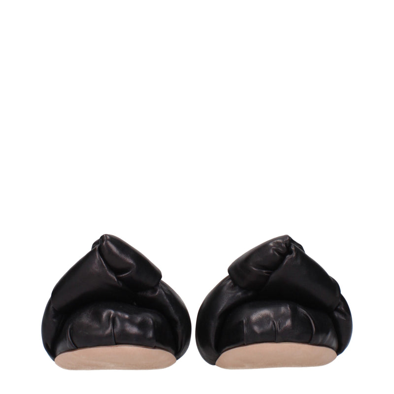 Ballerine nere in pelle Miu Miu