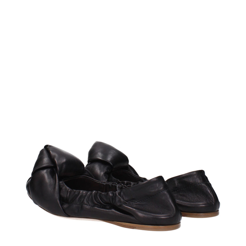 Ballerine nere in pelle Miu Miu
