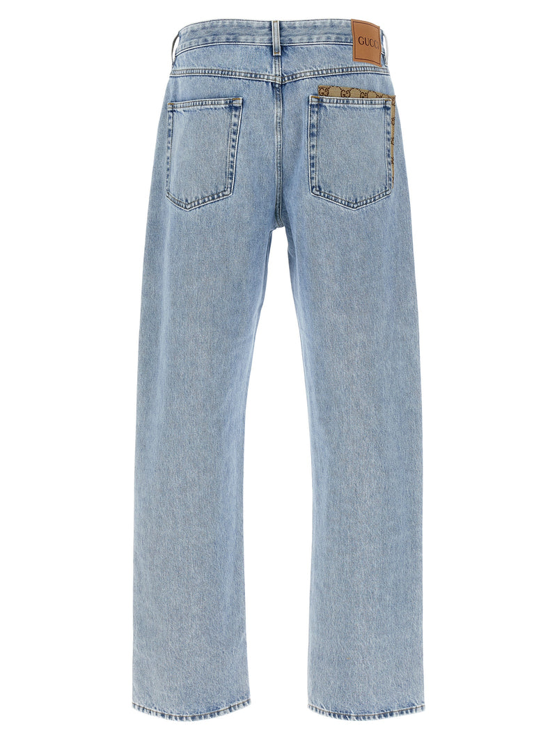 Gucci Gg Insert Jeans | Urbalenti™ NYC