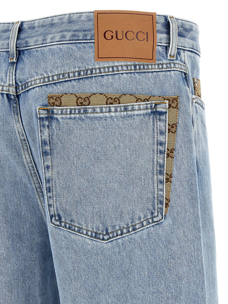 Gucci Gg Insert Jeans | Urbalenti™ NYC