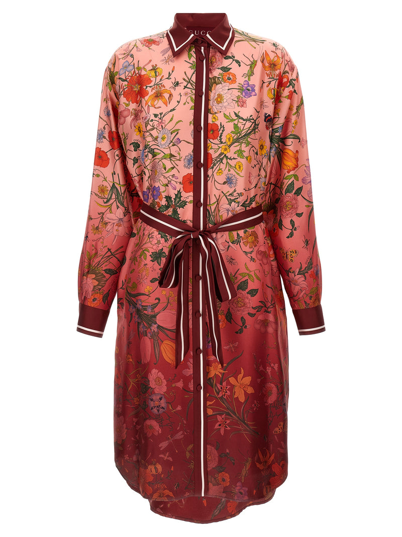 Gucci Flora Print Dress - Silk - Style 2ZATGV5057 | Urbalenti | Urbalent... | Urbalenti™ NYC