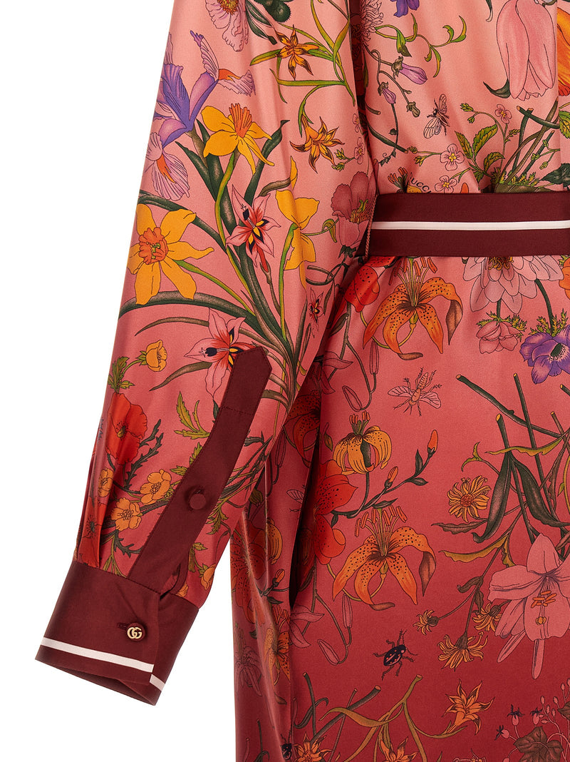 Gucci Flora Print Dress - Silk - Style 2ZATGV5057 | Urbalenti | Urbalent... | Urbalenti™ NYC