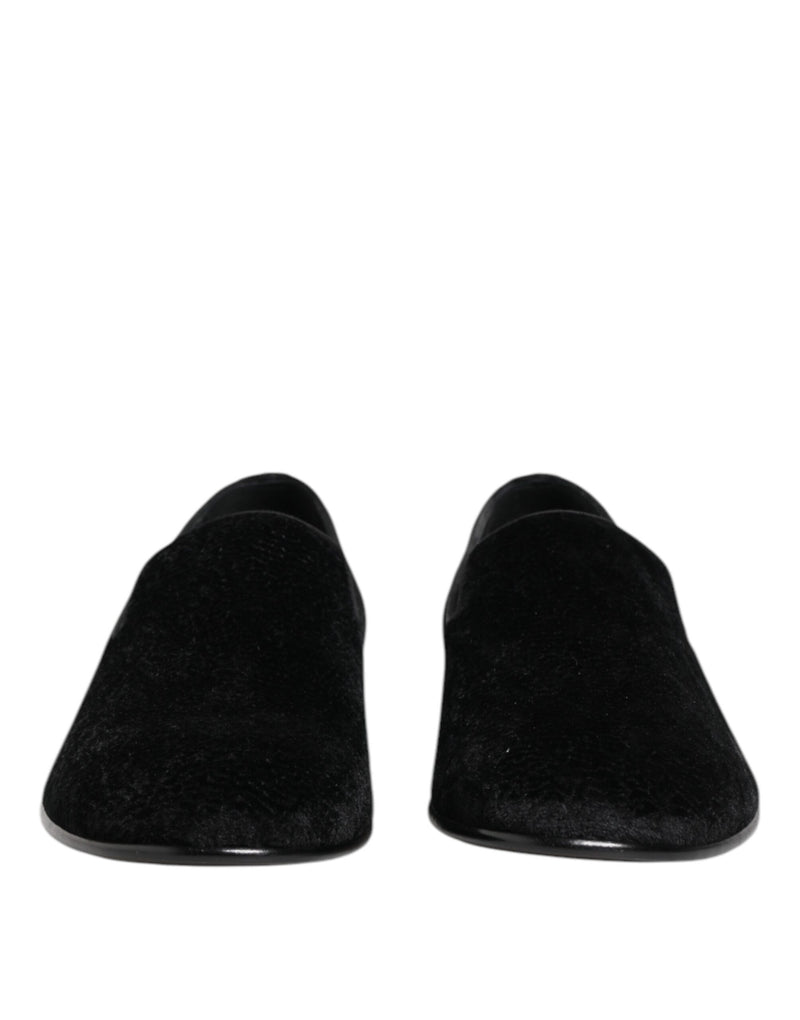 Mocassins formels en jacquard noir pour homme Dolce & Gabbana