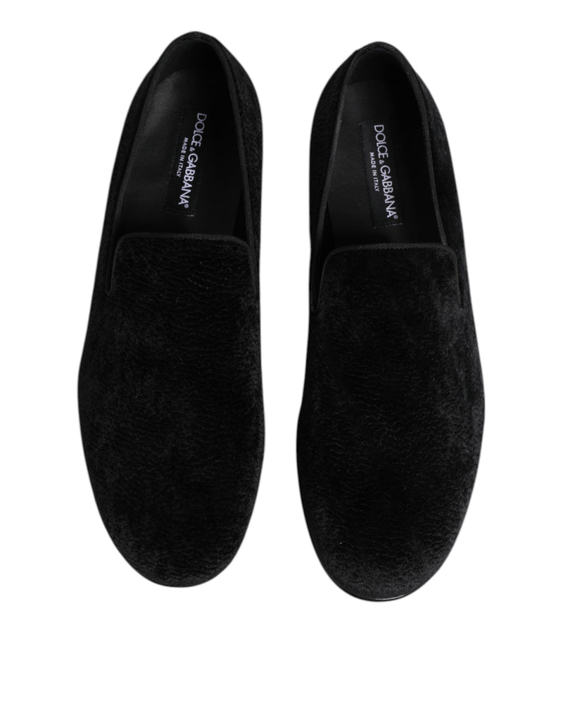 Mocassins formels en jacquard noir pour homme Dolce & Gabbana
