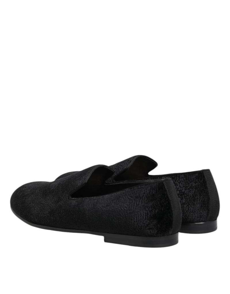 Mocassins formels en jacquard noir pour homme Dolce & Gabbana
